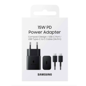 Samsung 3A 15W Type-C Çıkışlı 1m Kablolu Şarj Aleti Set Siyah T1510X ( Türkiye Garantili)